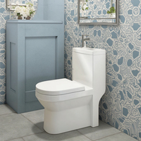 Ensemble WC et Lavabo Combiné Céramique Chic Luxe Économique avec Vasque sur Toilettes