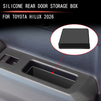 Boîte de rangement latérale TPE pour portière arrière de voiture, support pour téléphone, organiseur de porte, plateau de poche pour poignée, compatible Toyota Hilux Travo 2026