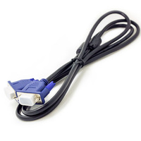 Câble VGA 1,5 m 3+5, petite tête bleue, conducteur en acier plaqué cuivre, avec emballage individuel pour connexion d'écran d'ordinateur