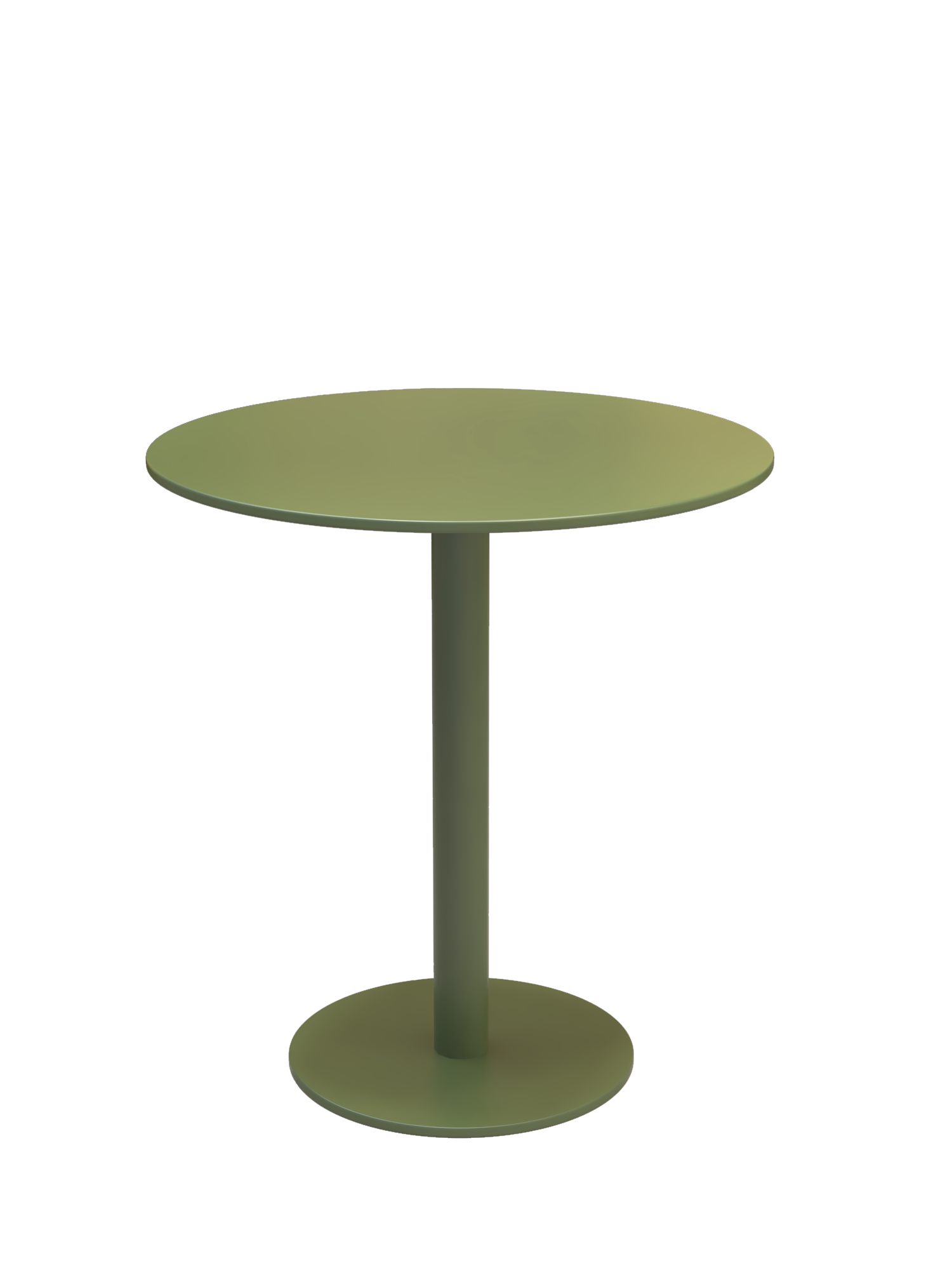 Green round table, 50cm in diameter