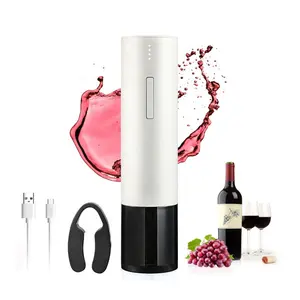 Automatic Wine Cork Remover Opener Matte White Electric Wine Bottle Opener Rechargeable