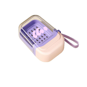 Jabonera portátil con caja de almacenamiento sellada, impermeable, para viaje, hogar, baño, caja de almacenamiento para exteriores, bandeja organizadora para jabón, 1 ud. - Product Image 1