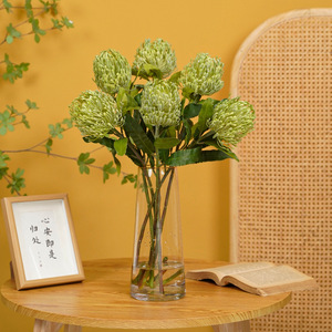 Flor Artificial Ruilisi Tipo Cojín de Almohada, Color Blanco Amarillento Claro, Tallo Único, Decoración para Bodas y Hogar - Product Image 3