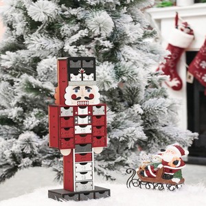 Eaglegifts thiết kế mới bằng gỗ giáng sinh búp bê màu đỏ với 24 dwarer Bảng trang trí <span class=keywords><strong>Advent</strong></span> lịch - Product Image 4