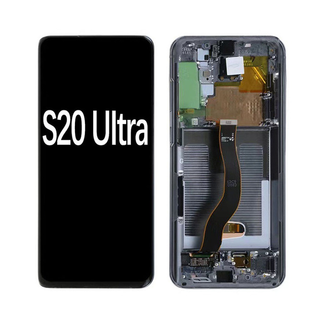 Replacement-Display High Quality Original AMOLDE Screen Phone Screen for Samsung Galaxy S20 Ultra OLED with Display and Frame