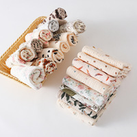 Wholesale Newborn Soft 25x25cm Washcloths Muslin Burp Cloths 100%cotton 6 Layers Muslin Burp Cloths Towels Baby Muslin Washcloth