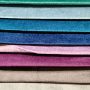 Tela de terciopelo de poliéster súper suave multicolor HL001, tela lisa de terciopelo holandés para tapicería de sofás - Product Image 5