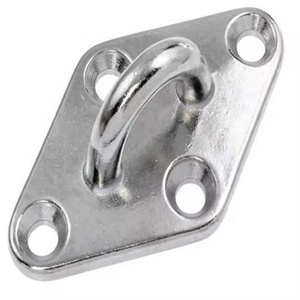 Nouvelle plaque d'œil <span class=keywords><strong>fixe</strong></span> en acier inoxydable 316 poli miroir, base diamantée, anneau en D de 80 mm, pour bateaux, yachts et navires HAICE - Product Image 4