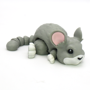 Figurines de souris 3D imprimées créatives, porte-clés, modèles articulés d'animaux - pour ornements, cadeaux et artisanat - Product Image 4