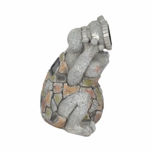 Statua decorativa a forma di rana con occhiali solari per decorazioni da giardino, figurina per l'accentuazione del portico anteriore, del patio e del cortile. - Product Image 4