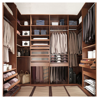 Fabricant de Foshan, meubles de chambre à coucher sur mesure, armoire à vêtements, dressing moderne, dressing en forme de U, armoire en bois MDF