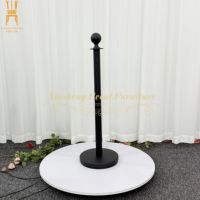 Poteau d'événement en métal et or en acier inoxydable avec corde rouge Hôtel Banque VIP Foule Ligne de file d'attente Barrières de contrôle Stanchion