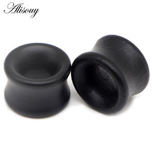Alisouy 2 pezzi vuoto vuoto orecchie Piercing in legno tappi per auricolari manometri espansori per il corpo gioielli orecchini regalo 8mm-30mm - Product Image 4