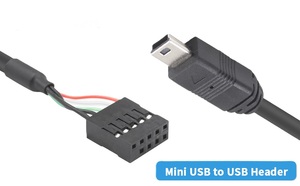 Индивидуальный кабель-переходник Mini USB или USB 2.0 A (штекер) на XH JST PH2.0 (4-контактный разъем) для печатных плат, тип Dupont - Product Image 3