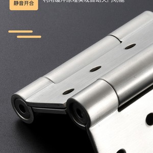 Stainless Steel Self Closing Hinge 180 Degree 4 Hole Brushed Finish For Interior <b>Doors</b> - Product Image 4