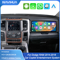 Navihua Nuevo Reproductor Multimedia de 17 Pulgadas, Radio para Auto, Carplay, Unidad Principal, Pantalla de Entretenimiento para Copiloto, para Dodge RAM 2013-2018