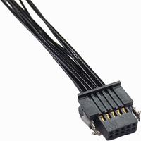 موصل أسلاك من سلسلة Samtec ISDF بجهد 600 فولت من نوع LSZH، موصل لوحة توصيل 4/100 منفذ، 28AWG، هيكل أسود، مجمع مسبقًا للسيارات/الدراجات النارية