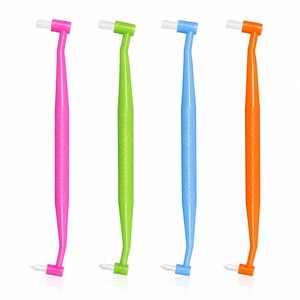 Brosse à dents orthodontique à tête unique, double tête, poils souples, pour nettoyage interdentaire des appareils dentaires - Product Image 5