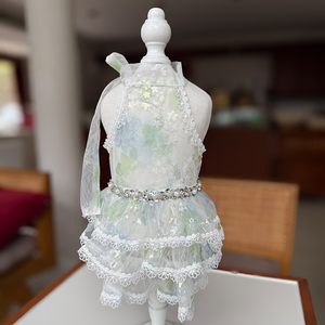 Robe légère pour <span class=keywords><strong>chien</strong></span>, petite taille, motif floral <span class=keywords><strong>Papillon</strong></span>, jupe tutu princesse pour animaux de compagnie, pour chats et chiots, vêtements d'été respirants pour <span class=keywords><strong>chien</strong></span> femelle - Product Image 2