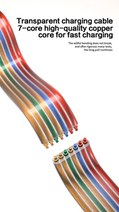 Đa giao diện một chiều có thể thu vào 3 trong 1 6A <span class=keywords><strong>USB</strong></span> sạc cáp tương thích với điện thoại thông minh - Product Image 5