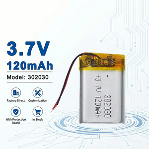 302030 <span class=keywords><strong>3</strong></span>.7V 120mAh 可充电锂电池，适用于蓝牙耳机、智能手表和小型设备 351423 401525 402030 402035 - Product Image 1