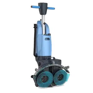 CleanHorse K3 Intermittent water discharge function dual brush compact ceramic floor scrubber machine