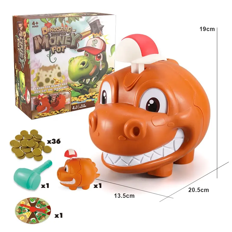 Juego de dinero de dinosaurio para niños, juego de monedas de plástico