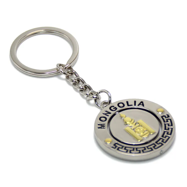 Personalizzato Mongolia Chiave Anello Della Catena Regali Souvenir Personalizzati In Metallo Ulaanbaatar Portachiavi Titolare Oro Argento Colore Mongolia Portachiavi