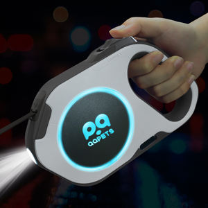 Correa de perro LED de nailon giratoria de 360 °, logotipo personalizado, recargable por USB, diseño retráctil, cinta de patrones impresos - Product Image 6