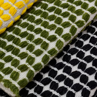 Tissu en polyester 100 % respirant et écologique, tissé jacquard chenille, teint en fil, idéal pour les textiles de maison et les revêtements de canapé – Vente chaude