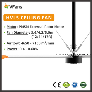 Ventilatore da Soffitto VFans 12ft 14ft 17ft con Motore a Magneti Permanenti e Controllo VFD, Lunga Durata, per Aule e Mense - Product Image 4