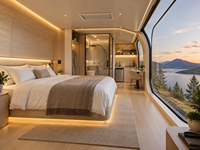 Maison Modulaire Préfabriquée 20ft 40ft, Cabine de Bureau Portable, Pod de Vie, Cabine Apple