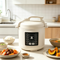 Cuisinière à pression électrique grande capacité pour la famille, cuisson rapide de ragoûts, soupes, viandes, légumes, multifonction, pot à pression de cuisine