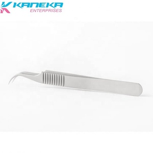 Accepter un service personnalisé Pince à épiler d'extension de cils professionnelle Embouts en fibre Forme incurvée Pince à épiler d'extension de cils pointue et mince - Product Image 1