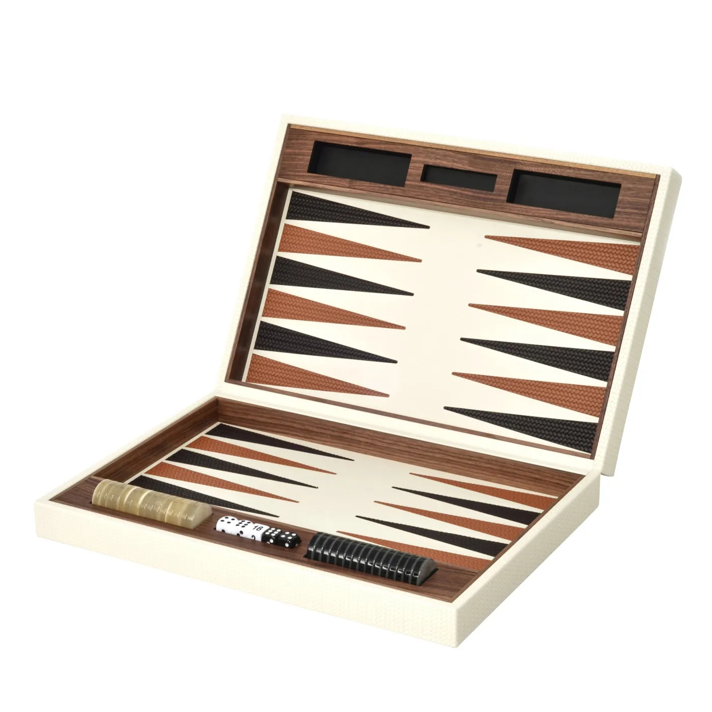 Backgammon — plateau de jeu professionnel en cuir de luxe, ensemble de haute qualité