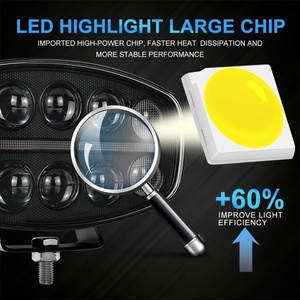 ไฟทำงาน LED 80W กันน้ำ ไฟหน้ารถทรงรี 9 นิ้ว ไฟสปอตไลท์ LED เลเซอร์ สำหรับรถบรรทุก รถ SUV รถจักรยานยนต์ เรือ - Product Image 6
