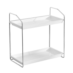 Ripai Double Layer <b>Storage</b> Rack Stainless Steel <b>Kitchen</b> Spice Organizer Multi Functional Countertop Shelf - Product Image 2