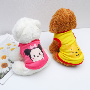 Lindos chalecos de dibujos animados de animales para perros y gatos, chaleco fino de poliéster de verano de Mickey Minnie Winnie KF220517 - Product Image 4