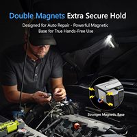 Lampe de travail LED rechargeable TSINYE, mini lampe torche portable USB Type-C rechargeable, magnétique, avec clip, lampe de poche, camping, urgence