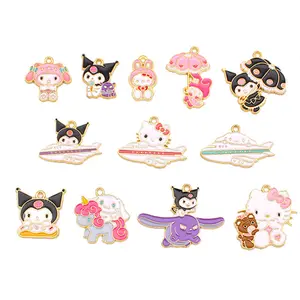 Cute Kitty Cat Charm Gifts Cartoon Kitten Jewelry Accessories Pendant for Jewelry Making DIY Crafts
