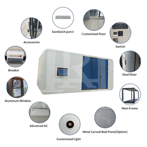 Cina Casas Prefabricadas Apple Cottage per la vendita prefabbricato Portable20ft 40ft ufficio Pod contenitore esterno casa - Product Image 4