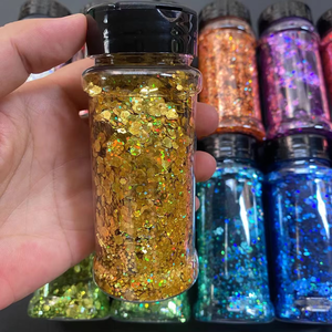 Accessoires en vrac pour bricolage, paillettes colorées holographiques, sequins hexagonaux mélangés pour l'art des ongles, l'artisanat et les décorations de Noël - Product Image 3