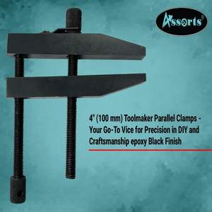แคลมป์คีบแบบปรับได้ 4 นิ้ว 100 มม. ยี่ห้อ Assorts Toolmaker รุ่น F ทำจากเหล็กอัลลอยด์เคลือบอีพ็อกซี่สีดำ - Product Image 5