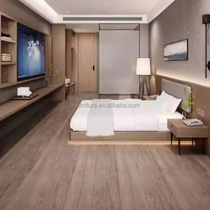Modern Hospitality Furniture Twin Bed Sets <b>With</b> Upholstered Headboard Nightstands Ottoman <b>Desk</b> Wardrobe for 3 Star Hotel Project - Product Image 2