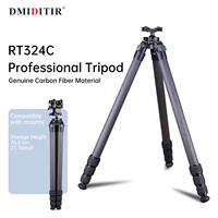 Trépied professionnel DMIDITIR en fibre de carbone pour extérieur, haute capacité de charge 20 kg, portable, avec pince Arca et niveau à bulle pour la chasse, le tir et les appareils photo