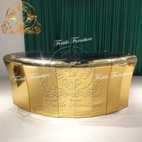 Comptoir de bar demi-cercle moderne en acier inoxydable pour mariage, restaurant, hôtel et salon