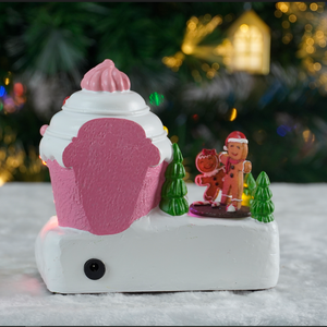 Luz LED Christmas Candy Village House con Turning <span class=keywords><strong>Gingerman</strong></span> - Product Image 3
