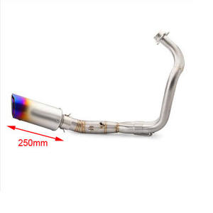 Para YAMAHA <span class=keywords><strong>MT</strong></span>-<span class=keywords><strong>07</strong></span> FZ-<span class=keywords><strong>07</strong></span> MT07 FZ07 de sistema de Escape completo modificado de Escape silenciador frente medio - Product Image 2