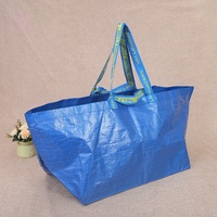 Sac fourre-tout tissé en polypropylène PP, grand sac à provisions recyclable réutilisable avec Logo de supermarché écologique, vente en gros