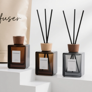 100ml aroma terapi ruangan transparan <span class=keywords><strong>Amber</strong></span> bening botol persegi <span class=keywords><strong>Diffuser</strong></span> buluh rumah - Product Image 2